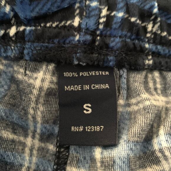 Bundle of 3 - Izod Mens Pajama Pants NWT Sz. Small Blue Plaid & Stripes Pockets - Picture 14 of 16